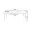 Bureau rectangulaire en bois massif brun noisette-413577417