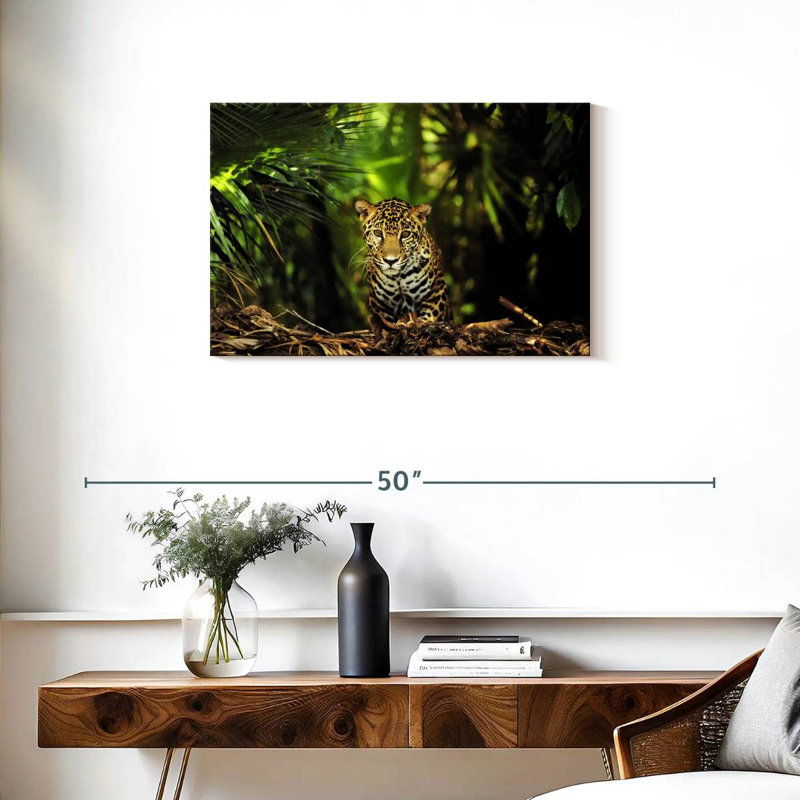 Jaguar de la jungle du Belize Brampt, H 20 po x l 30 po