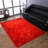 Fluffy HAND TUFTED SHAG POLYESTER ECO-FRIENDLY AREA RUGS - Light Red Colour | Solid Design-42358038