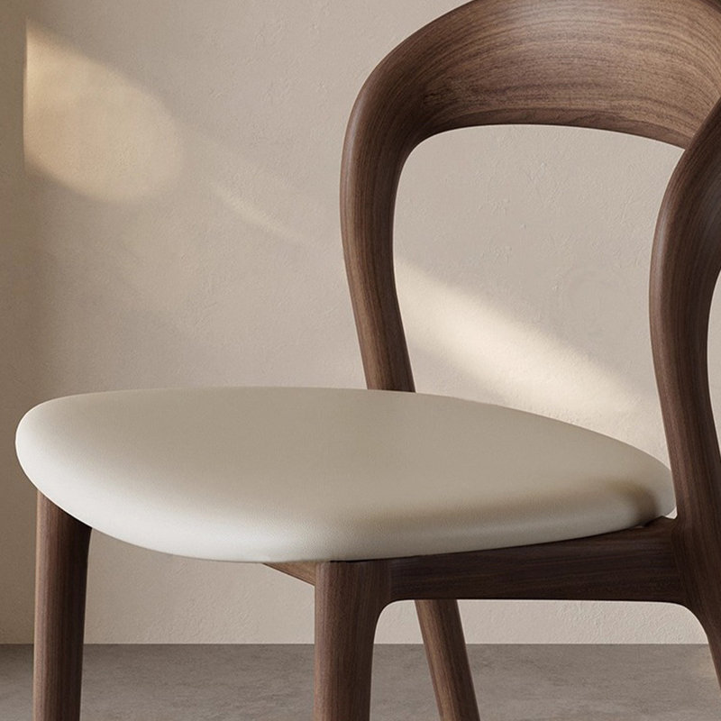 Ensemble de 2 chaises d'appoint beige et blanc + brun noisette