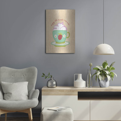  «Enjoy The Sweet Moments» par Club Daydream, art mural en métal, 16 po x 24 po