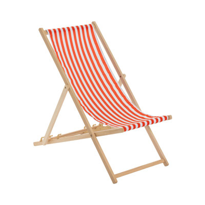 Harbour Housewares - Folding Wooden Deck Chair