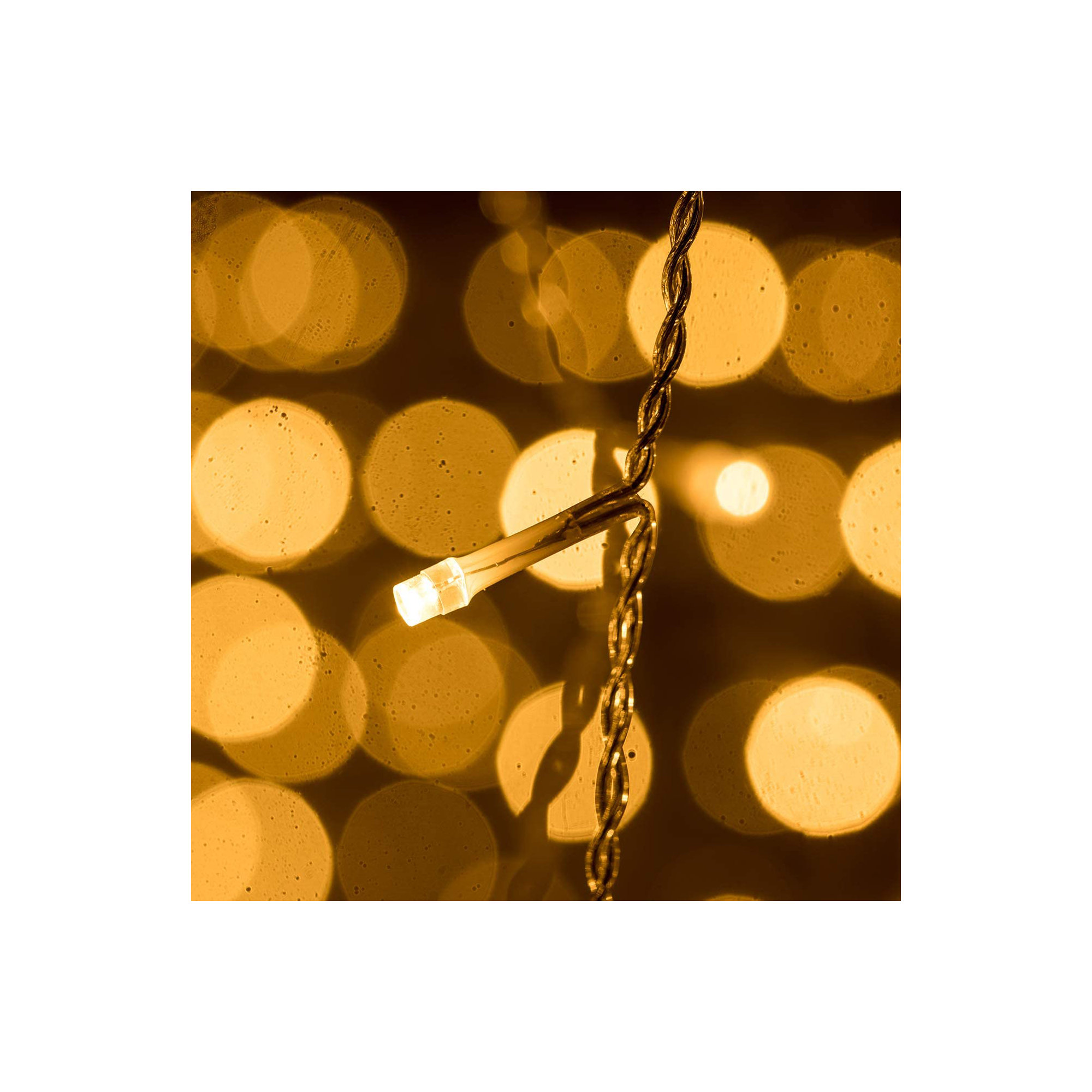 400 LED 32 FT Icicle Lights, Warm White