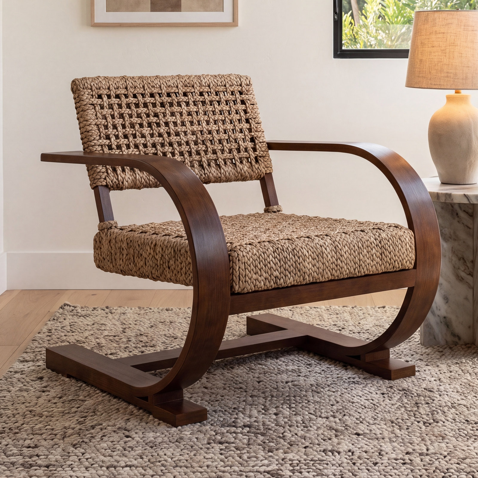 Elara Teak Armchair, Hearth Walnut