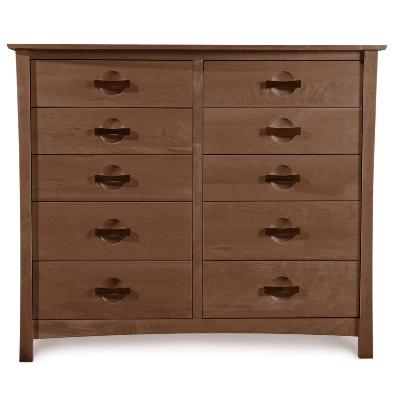 Berkeley Solid Wood 58.75'' W 10 - Drawer Dresser, Autumn Cherry
