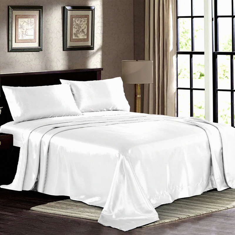 Luxury Silky Microfiber Sheet Set - Soft 1800 Thread Count Hotel Bed Sheets - Wrinkle, Fade, Stain Resistant 3-Piece Set with Deep Pocket Fitted Sheet, Flat Sheet, Pillow Cases