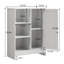 Armoire de rangement autoportante blanche