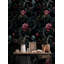 Black Snake and Pink Floral Wallpaper Dramatic Removable Wall Mural Peel and Stick Roll