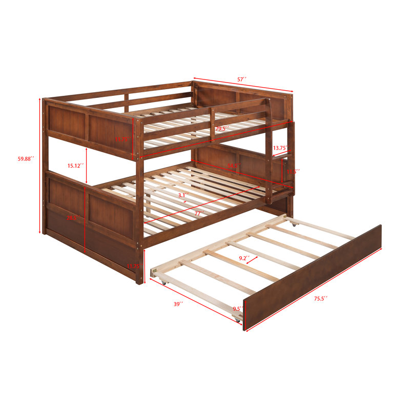 59.9" Bed Frame, Walnut
