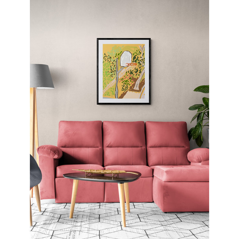 Hoops Print by Deborah Blum, Black Framed Paper, 31.25" H x 25.25" W