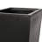 Outdoor Cast Stone Planter 13" X 32.5", Black - Quality Yard 32.5" For Garden Modern Look Option-1826289057