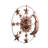 Metal Indoor Outdoor Sun and Moon Bronze Wall Decor with Stars