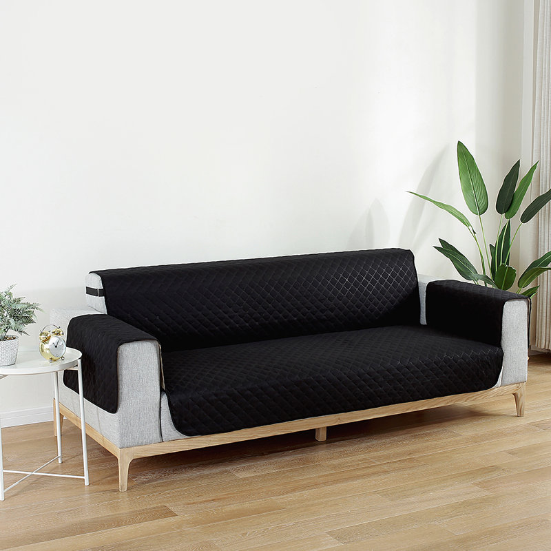 Housse pour canapé 4 places, Noir, H 76 po x l 22 po x P 1 po
