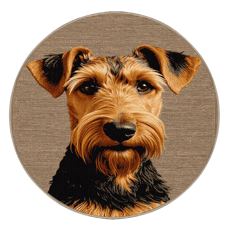  Tapis lavable Airedale Terrier, Rectangulaire 2 pi x 3 pi