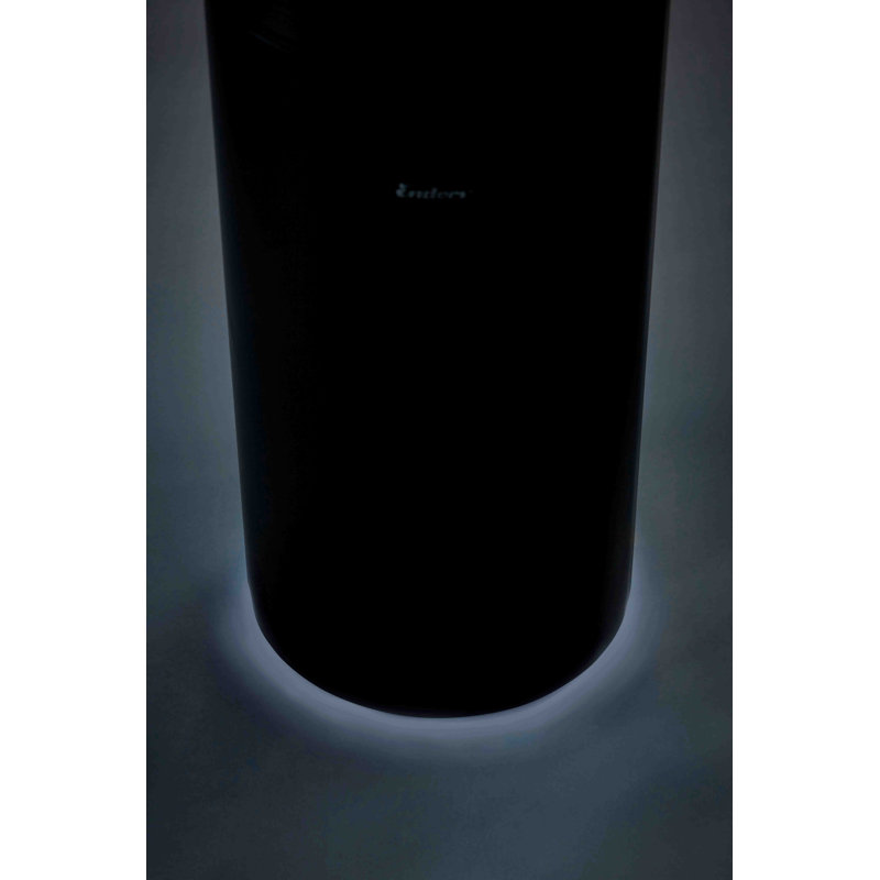 Armentha Round Steel Propane Smokeless Fire Column, 76cm H x 40cm W x 40cm D, Black