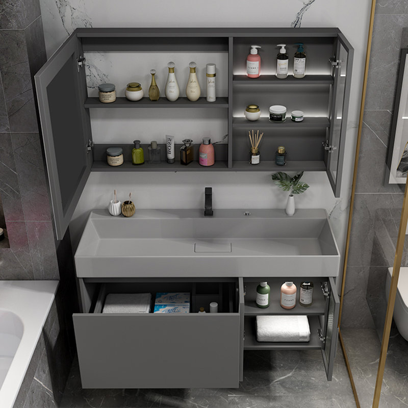 Armoire de salle de bain légère et luxueuse de style minimaliste