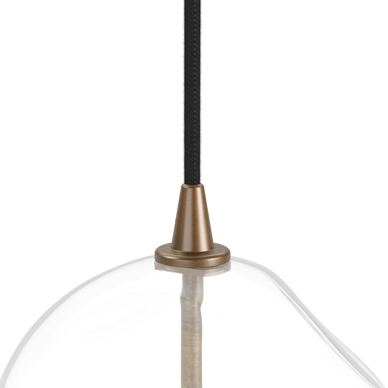 Jussica 1 - Light LED Pendant, 124" H x 7.75" W x 7.75" D, Heritage Bronze Brass