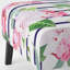 Pink And White Tropical Flowers - Upholstered Patterned Accent Slipper Chair
