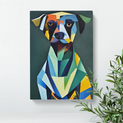 Abstract Dog No.3 - Wrapped Canvas Print
