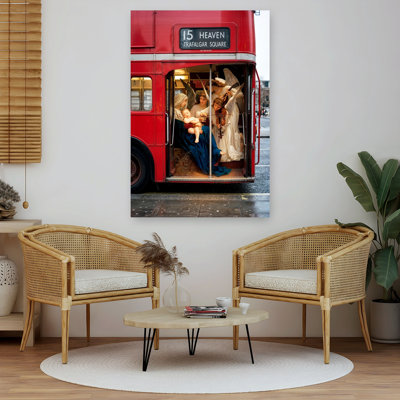 Heavenly London Nativity Classic Abstract Contemporary City Wall Art Print 1 Piece Wrapped Canvas Wall Art