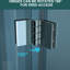 Porte de douche Bi l 36 po x H 72 po, verre trempé, cadre stable, base optimisant l'espace,
