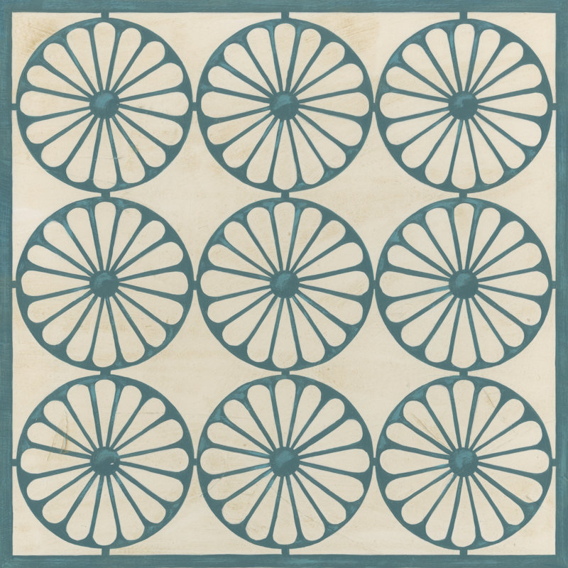 Floral Trellis V by June Erica Vess - Wrapped Canvas Print, 122cm H x 122cm W