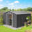 Outsunny 11' x 9' Outdoor Storage Shed, Garden Tool Metal Shed with Foundation Kit, Double Lockable Door, Air Vents and Sloping Roof, for Backyard, Patio, Lawn, Silver-98202132-98202133
