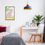 Cadre flottant moderne pour chat et plante rose, design par Hannah Moren-1376090274-1376090276