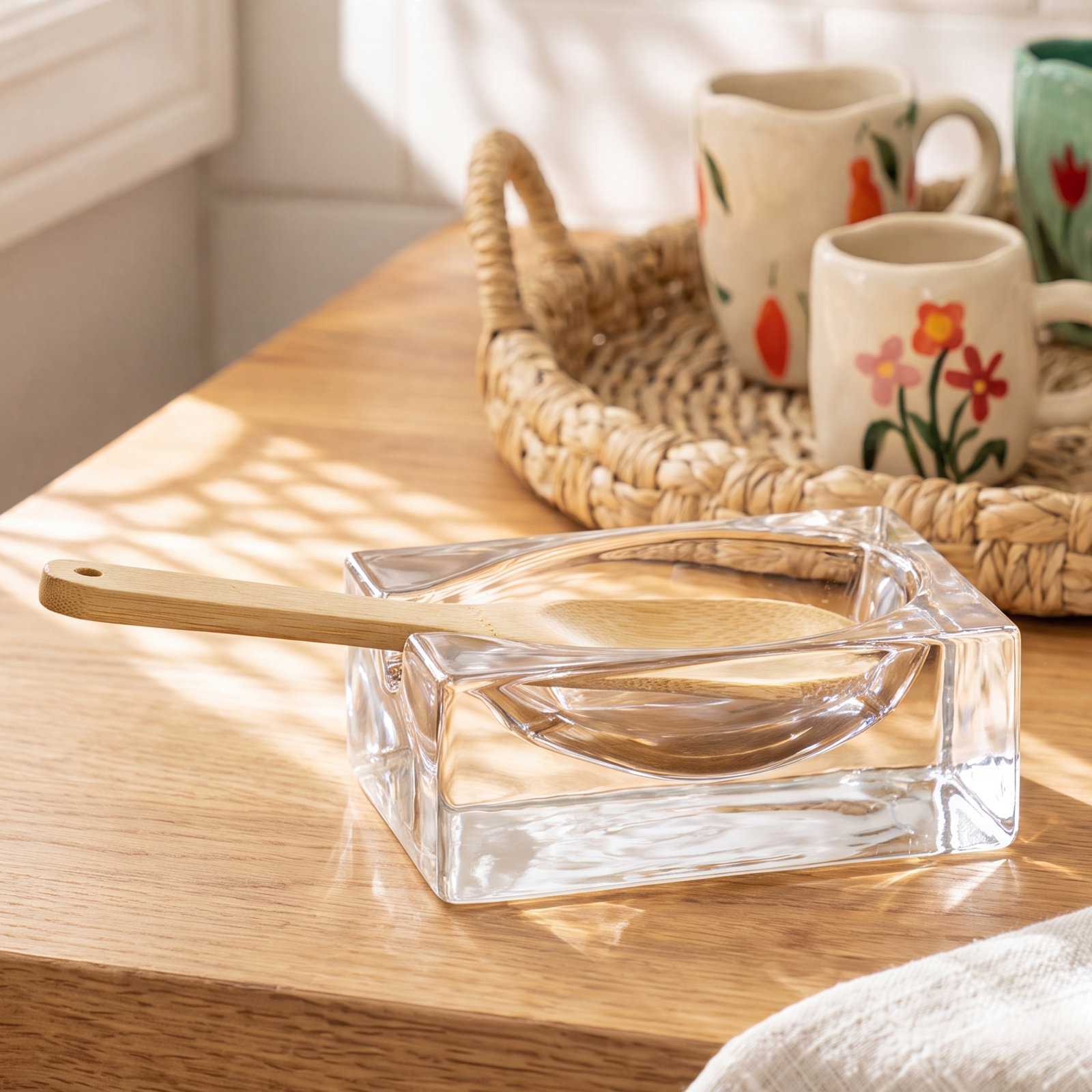 Cruet Lead-Free Crystal Spoon Rest