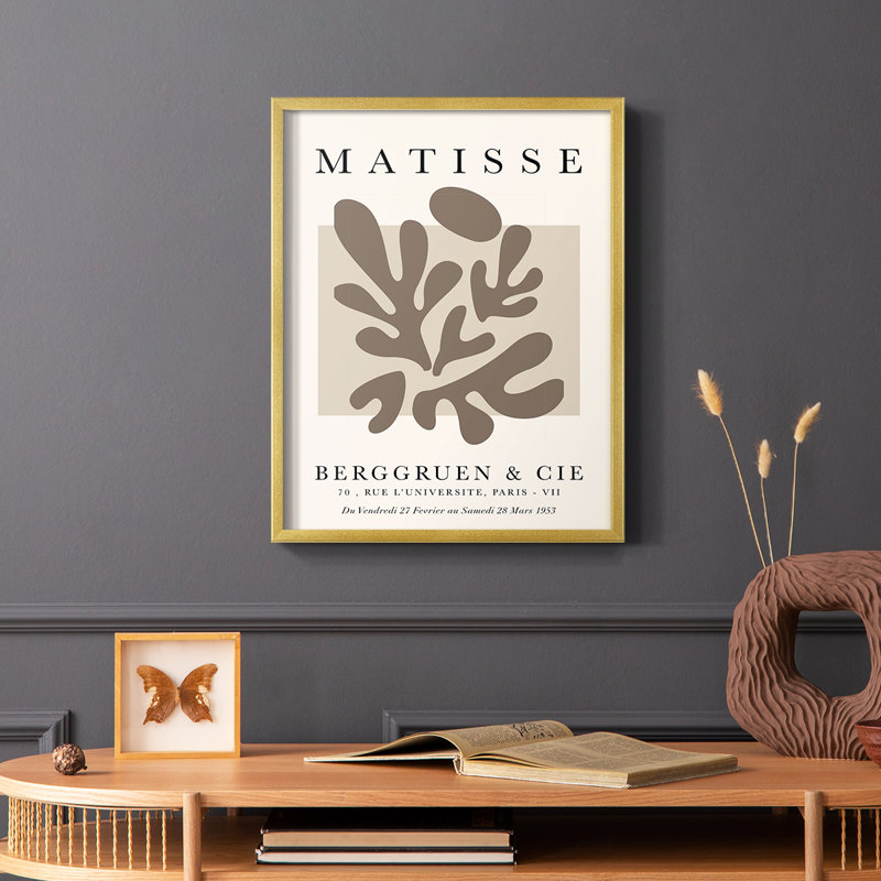Matisse CC XXV III, reproduction encadrée - bois massif, Doré, H 10 po x l 8 po