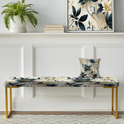 Banc rembourré or