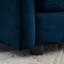 Canapé modulaire en U en forme de U avec 2 repose-pieds, tissu en chenille bleu, structure en bois massif solide pour un canapé modulaire en chenille, Robust Home Life