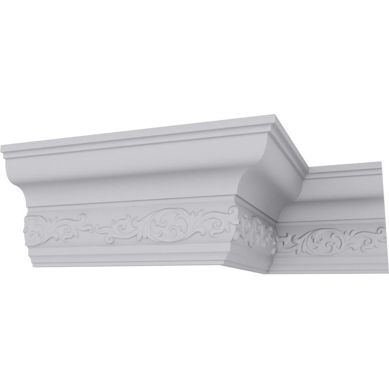 Ekena Millwork Delfina 3 in. x 5 in. x 94-1/2 in. Polyurethane Crown Moulding