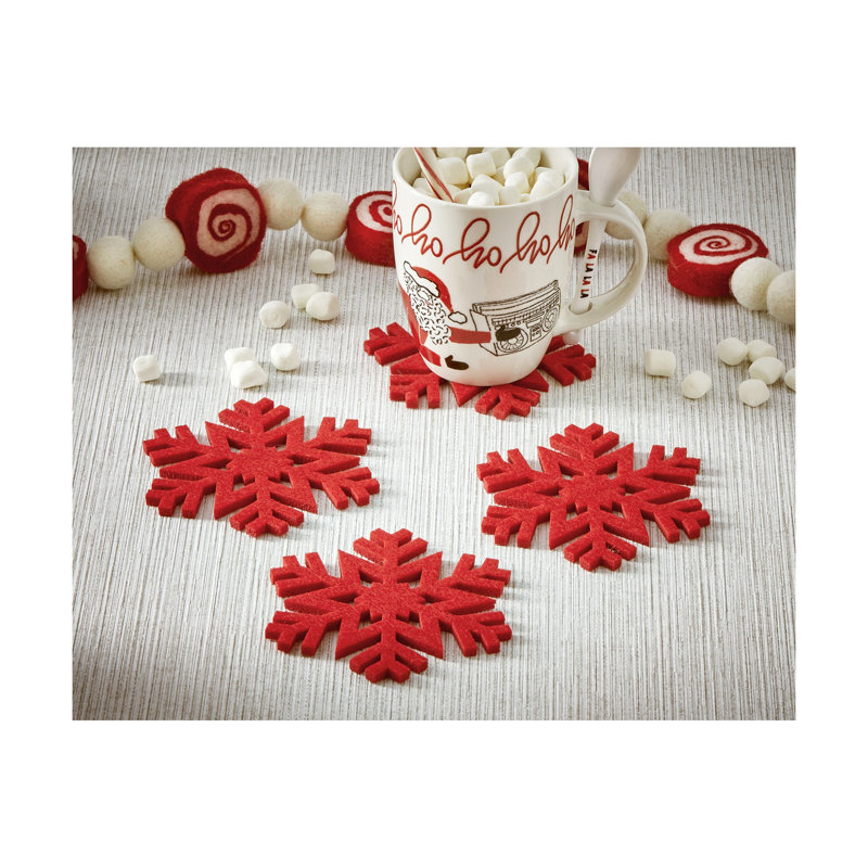  Snowflake Coaster Set/4