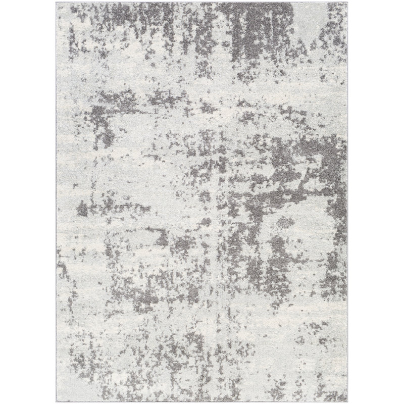 Tapis gris clair à motif abstrait Baumann, Rectangle 7 pi 10 po x 10 pi 3 po