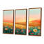 Flower Meadows At Sunset I - Ensemble de décorations murales fleurs-1157187068-1157187060