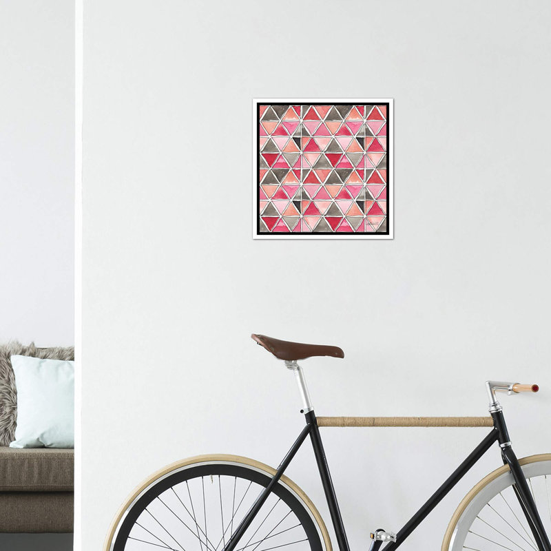 « chic accents pattern », art, H 37 po x l 37 po x P 1,5 po, Toile blanche encadrée