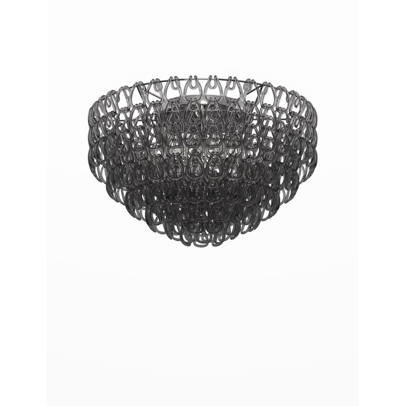 Minigiogali Ceiling Lamp 80 Crystal Transparent Matt Bronze 1 E26 Ul 1, Glossy Chrome, Crystal Smoky