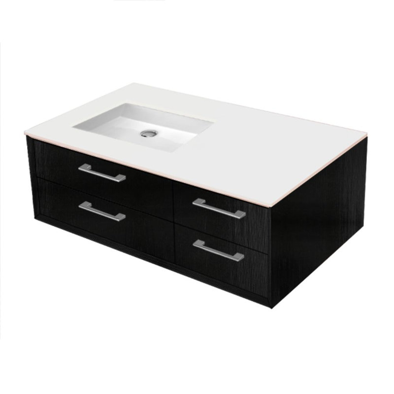 Gemelli 36'' W Vanity Top, Polished White