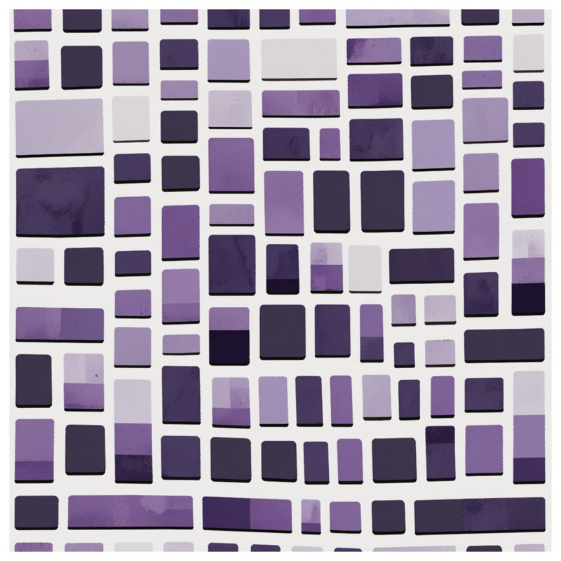 Rideaux de douche mauves rectangulaires mauve très longs, 70in W x 93in H