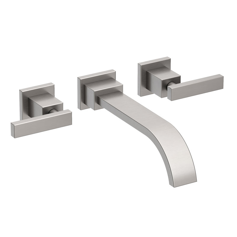 Secant Wall Mount Bathroom Faucet, Stainless Steel
