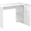 Bureau d'ordinateur d'angle en L avec rangement, idéal pour le bureau à domicile et les petits espaces, finition stratifiée blanche moderne-121068531