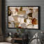 Art mural encadré - Formes de galets abstraits neutres en beige et brun - 16 po x 24 po, 24 po x 36 po-129428014-129428015