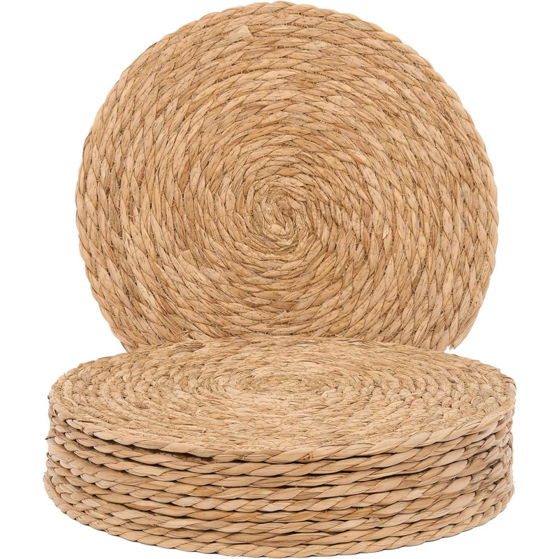 Ensemble de 10 napperons tissés par Genmous, Rond 13,5 po