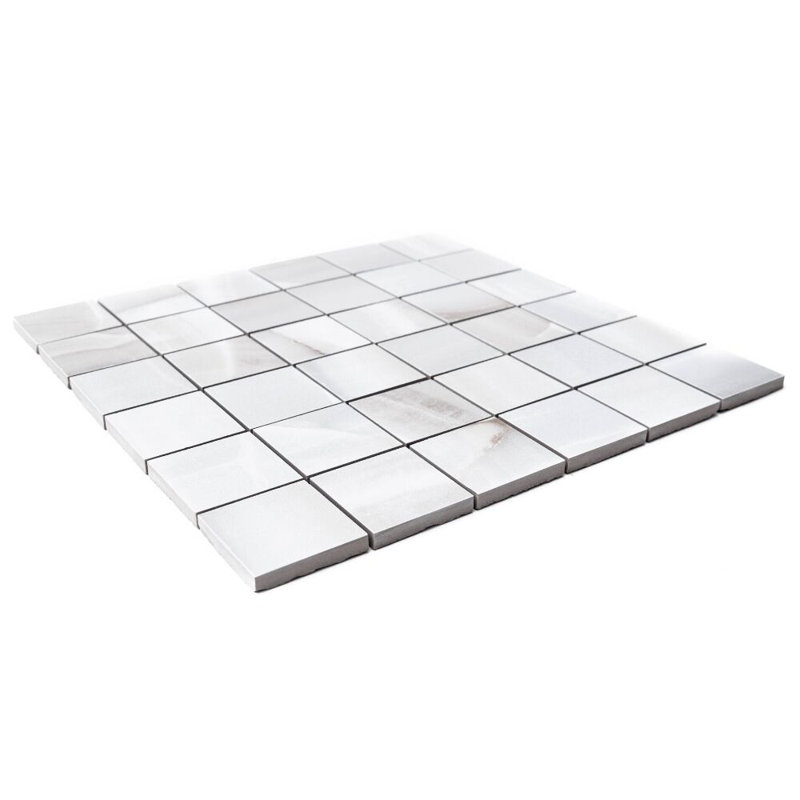 Amsterdam 2" x 2" Matte Porcelain Grid Mosaic Floor and Wall Tile, Gris