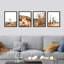 " Framed Desert Cactus Texas Arizona Set of 4 Landscape Wall Decor Prints " 4 Piece Art Graphic Art Print-93011942-93011944