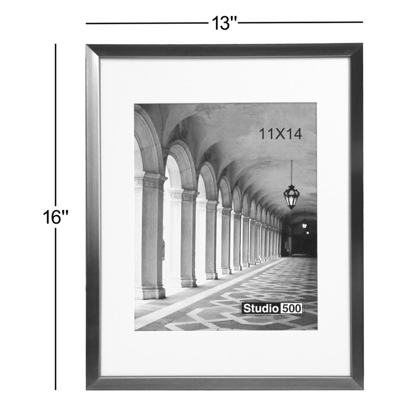 Beveled Picture Frame with Mat, Light Gun