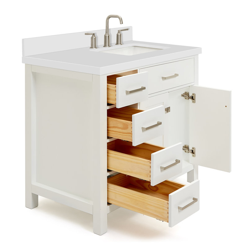 Ensemble de meuble-lavabo simple 37 po Abbate, Blanc