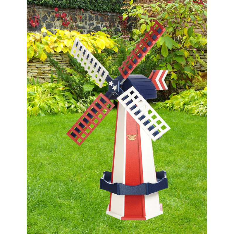 Plastic Abstract Windmill, 42" H x 16" W x 16" D