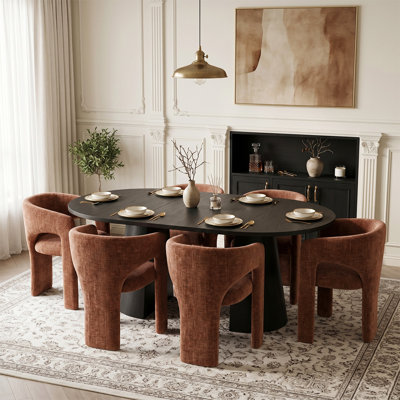Ensemble de table de salle à manger extensible 47 "à 83" avec chaises rembourrées